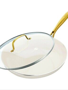 Greenpan Linen 12" Fry Pan w/Glass Lid